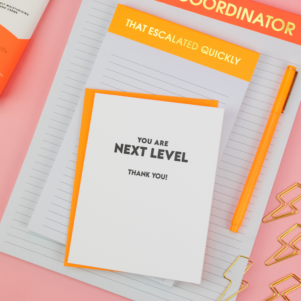 That Escalated Quickly - Lined Notepad - Neon Orange