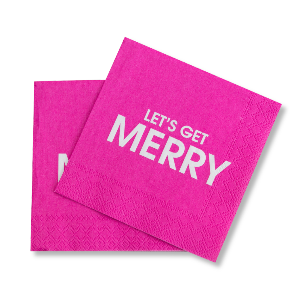Let's Get Merry - Cocktail Napkins
