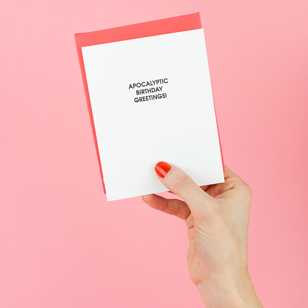 Apocalyptic Birthday Greetings - Birthday Letterpress Card