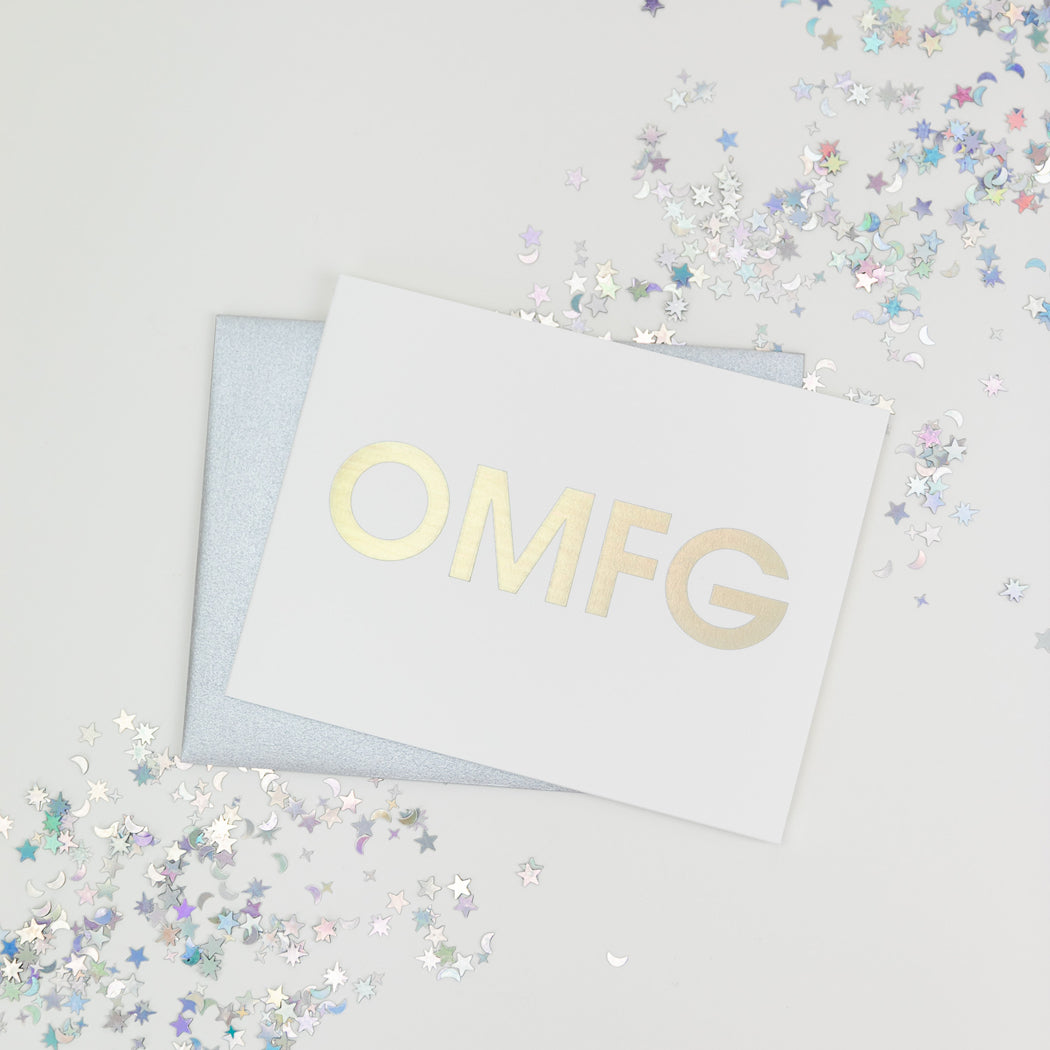 OMFG - Letterpress Card