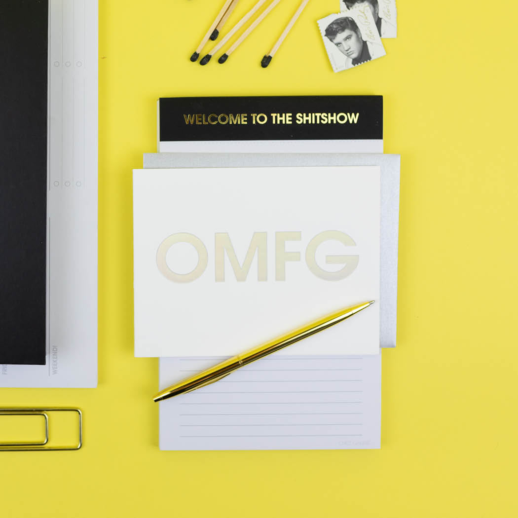 OMFG - Letterpress Card