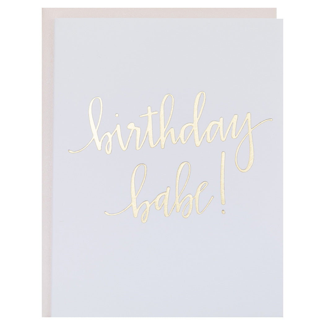 Birthday Babe -  Letterpress Card