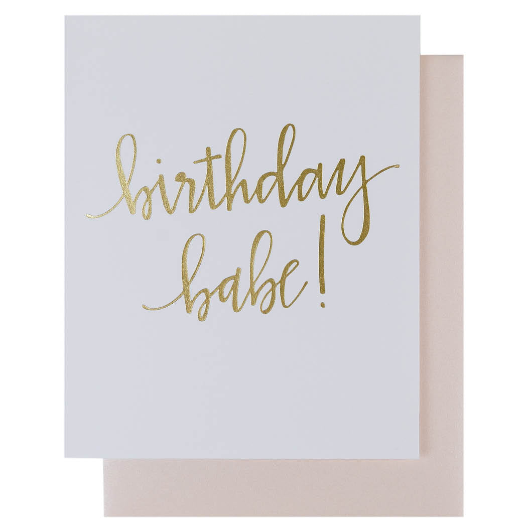 Birthday Babe - Letterpress Card