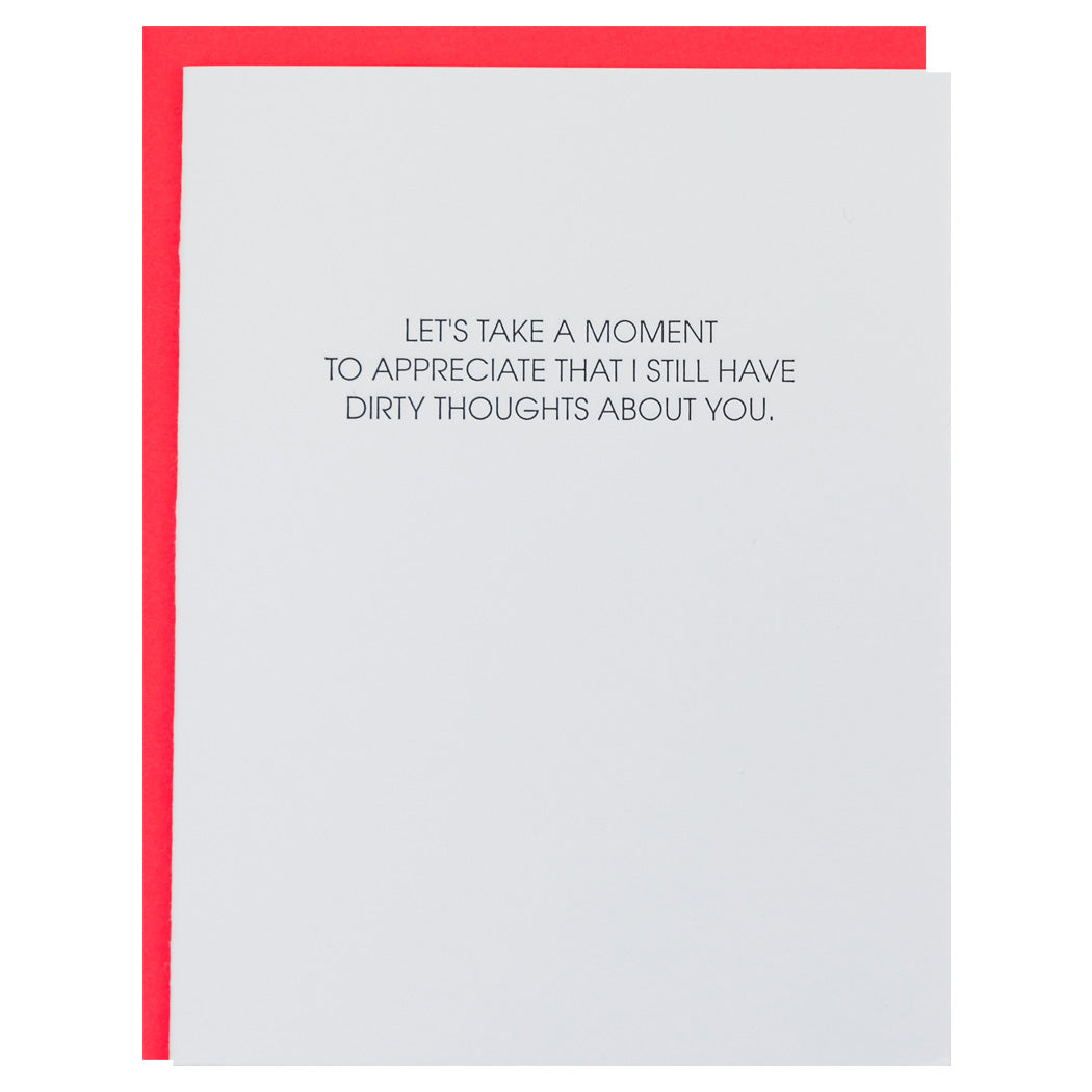 Dirty Thoughts About You - Letterpress Card