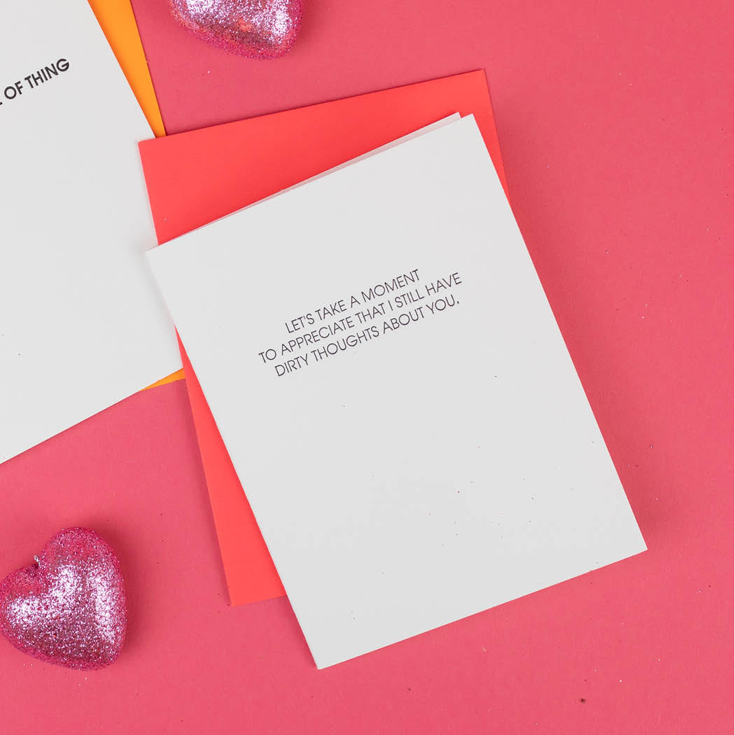 Dirty Thoughts About You - Letterpress Card