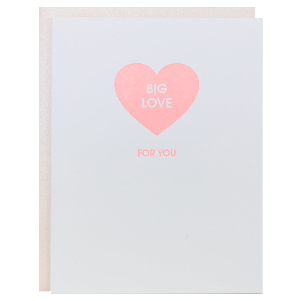 Big Love For You - Letterpress Card
