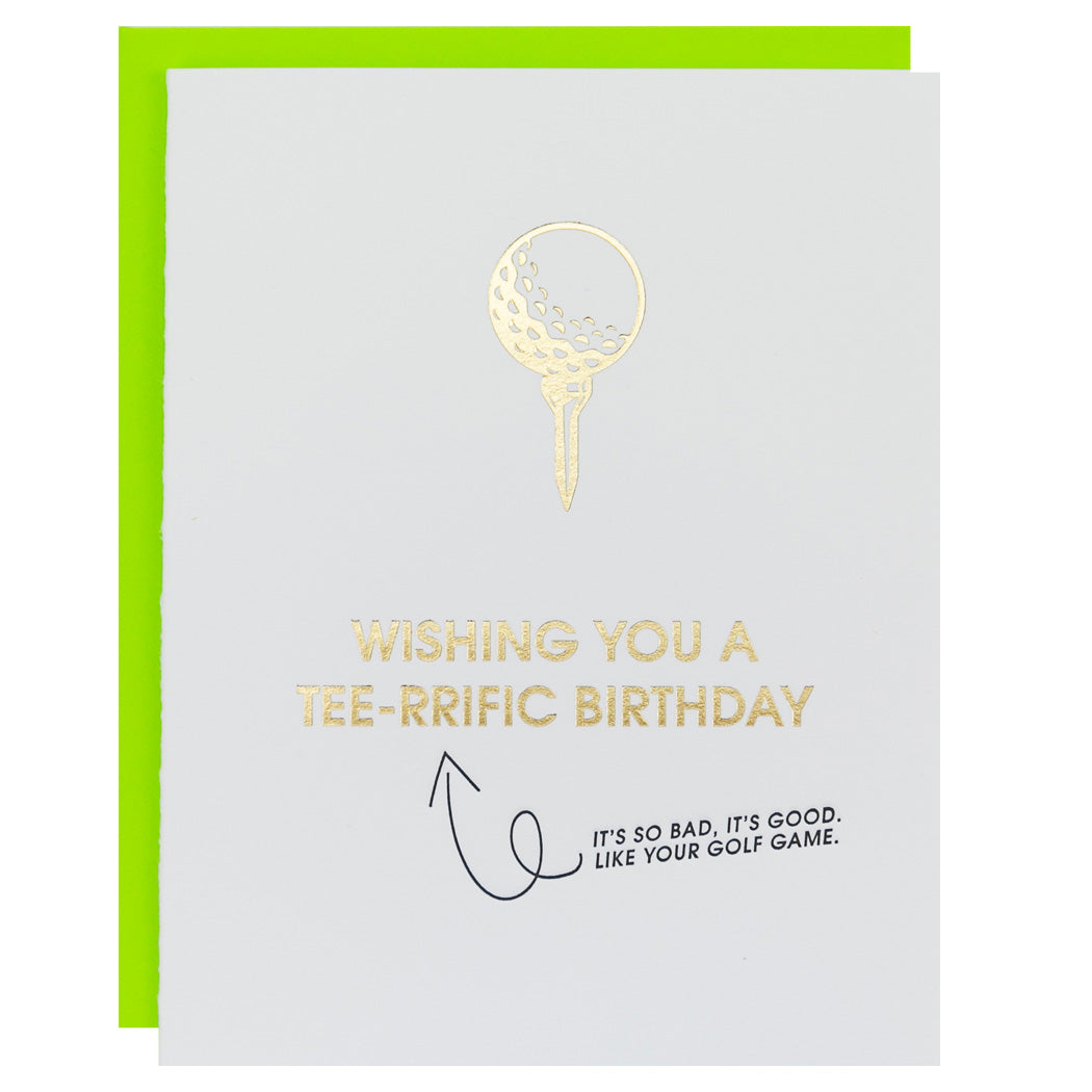 Tee-rrific Birthday - Letterpress Card