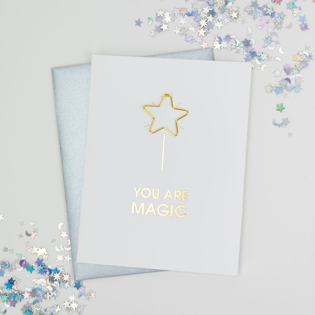 You Are Magic - Paper Clip Letterpress Card