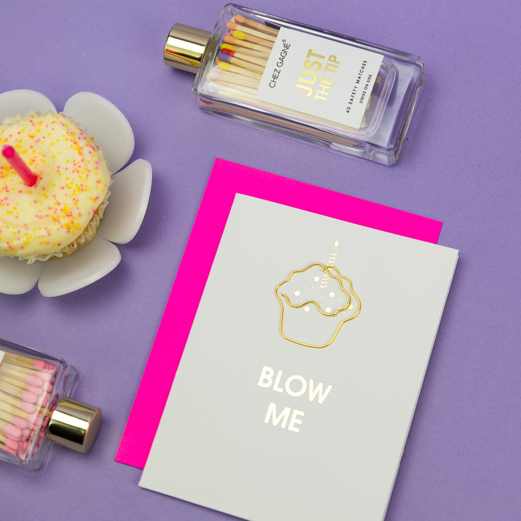 Blow Me - Paperclip Letterpress Card