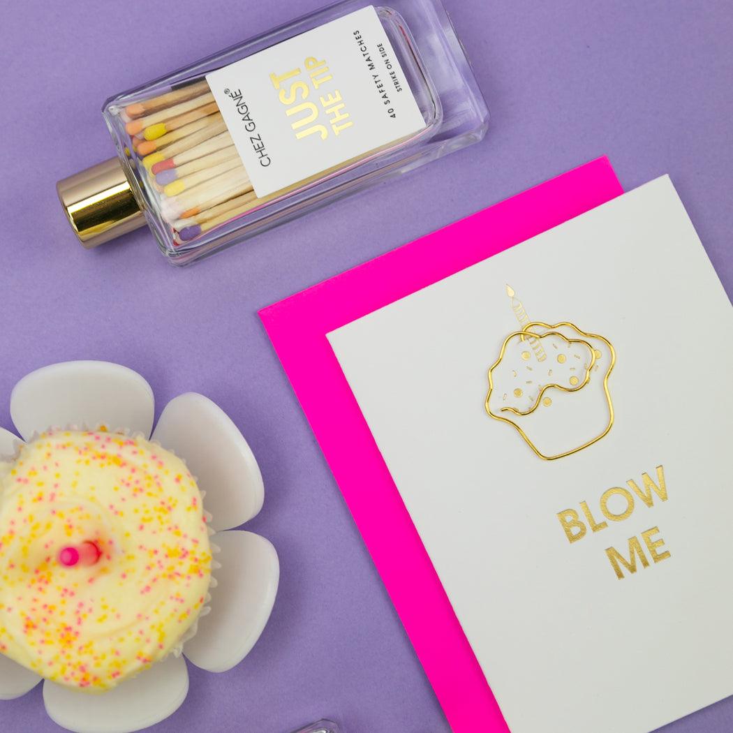 Blow Me - Paperclip Letterpress Card