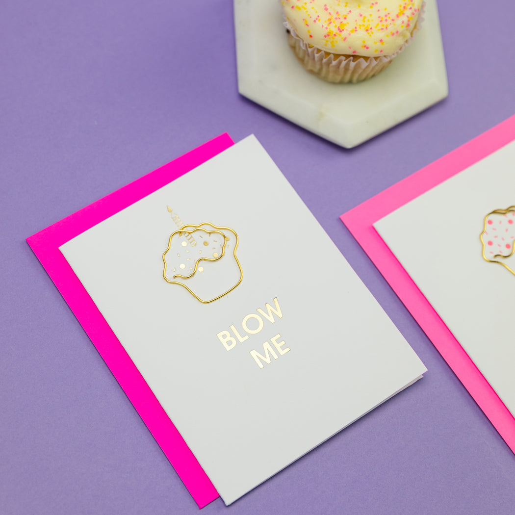 Blow Me - Paperclip Letterpress Card