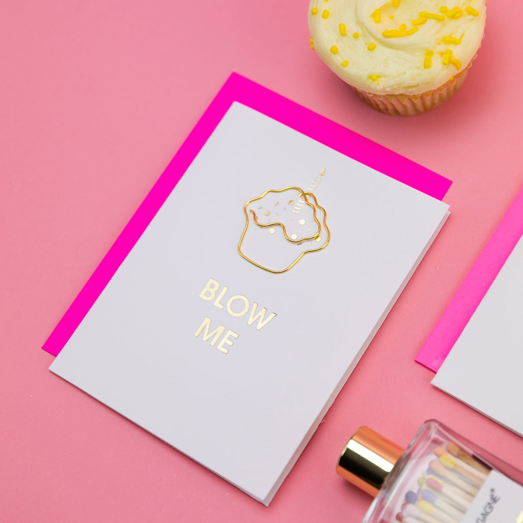 Blow Me - Paperclip Letterpress Card