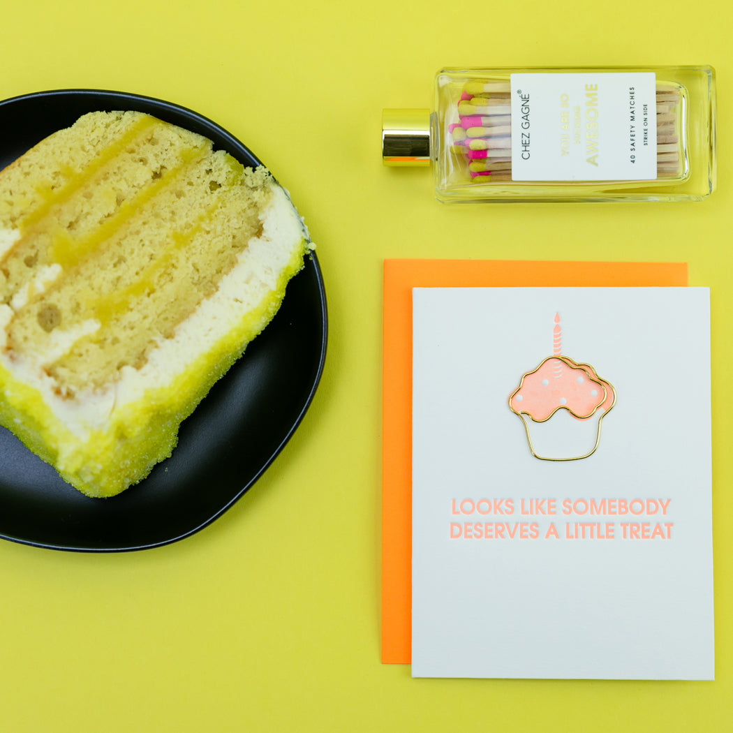 Looks Like Somebody Deserves A Little Treat - Paperclip Letterpress Card