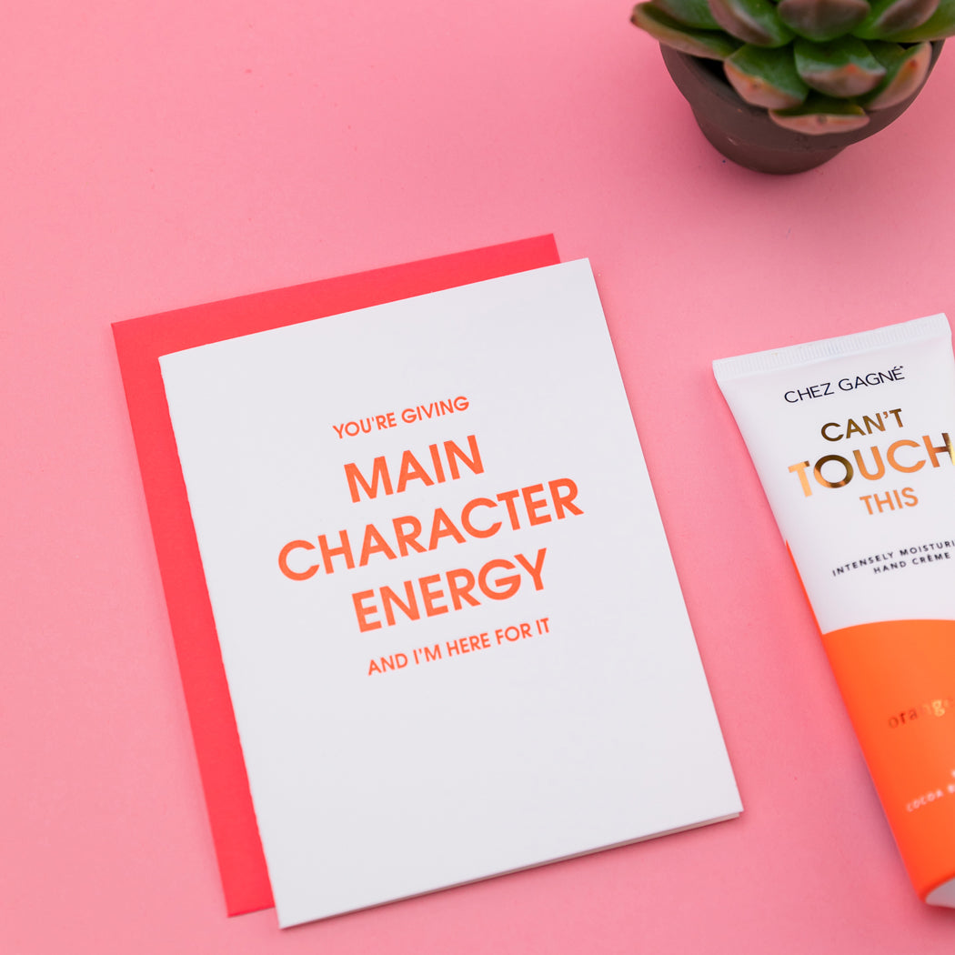 Main Character Energy - Letterpress Card