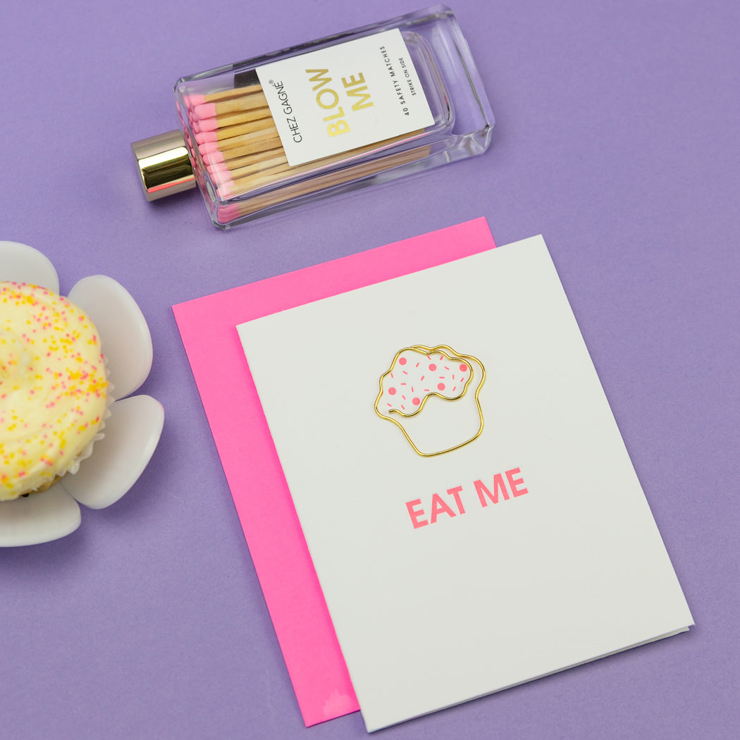 Eat Me - Paperclip Letterpress Card