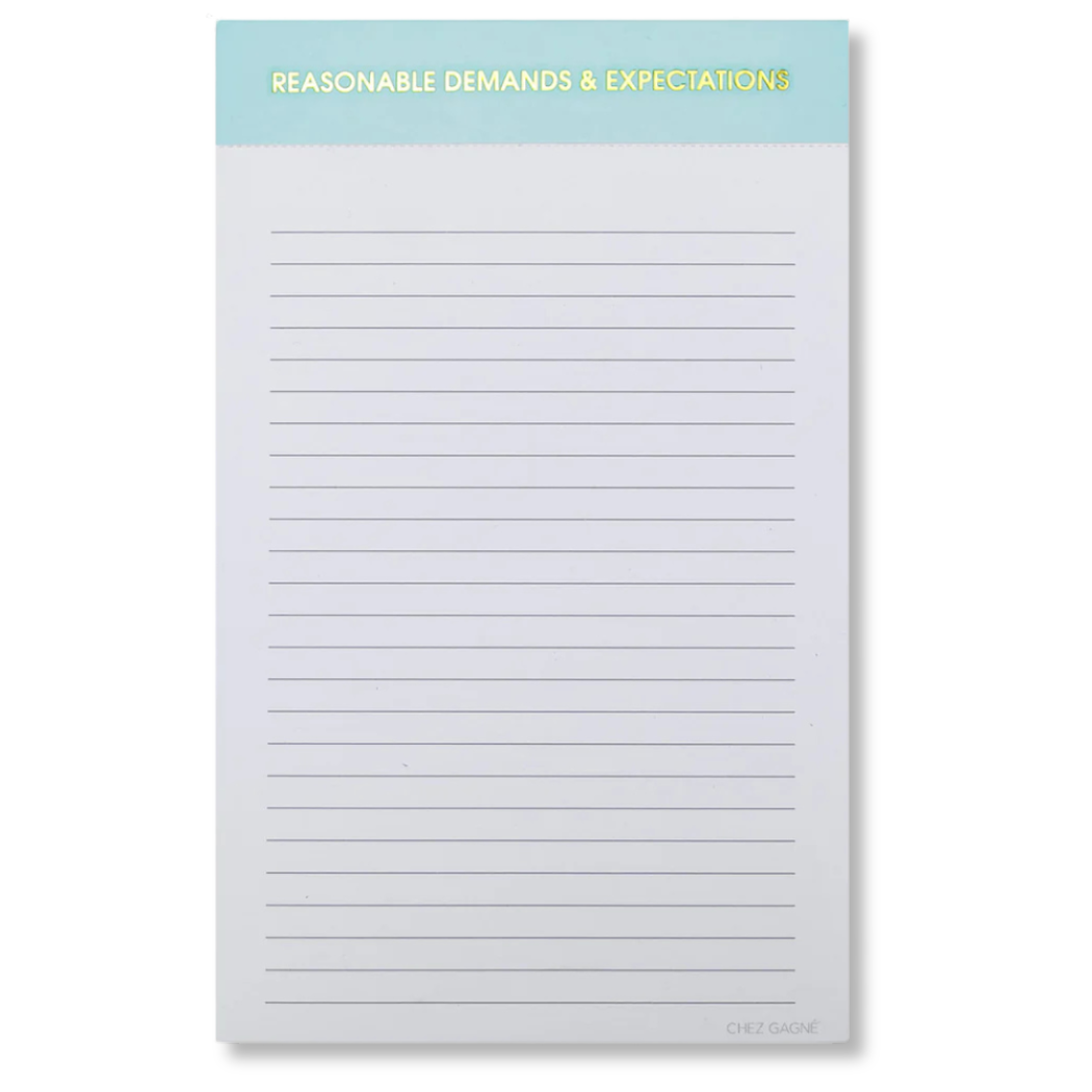Reasonable Demands & Expectations - Lined Notepad