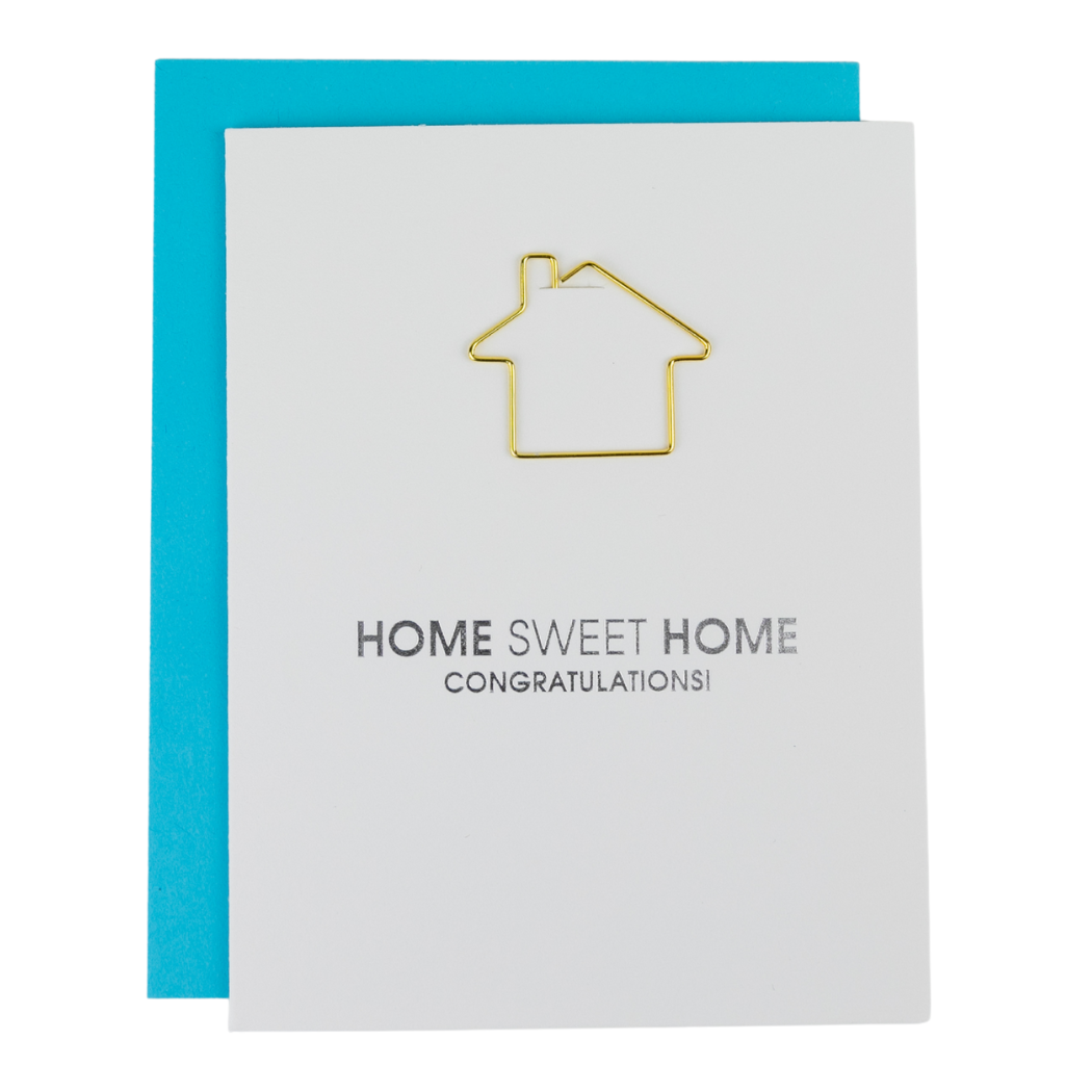 Home Sweet Home - Paperclip Letterpress Card