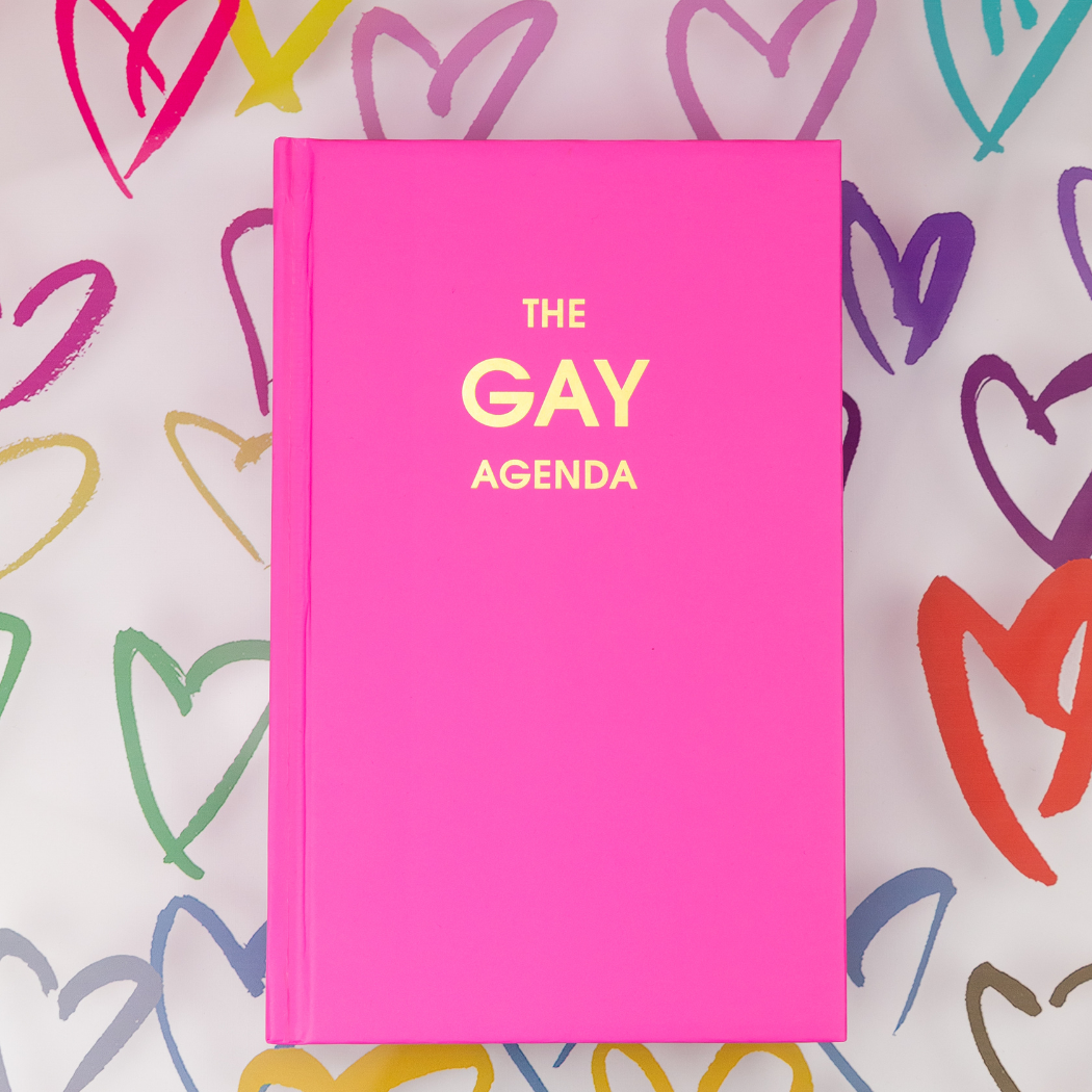 The Gay Agenda - Neon Rose Hardcover Journal