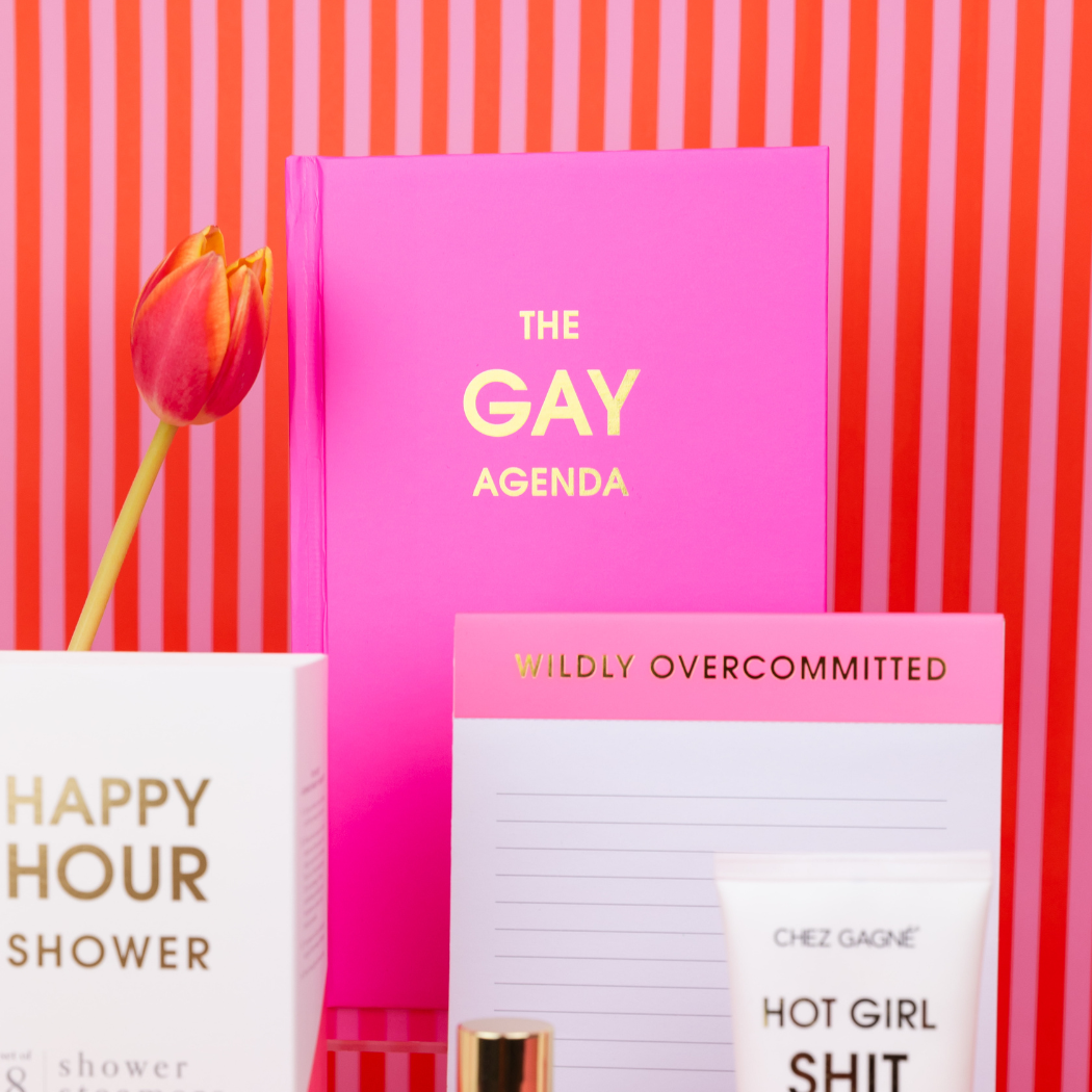The Gay Agenda - Neon Rose Hardcover Journal