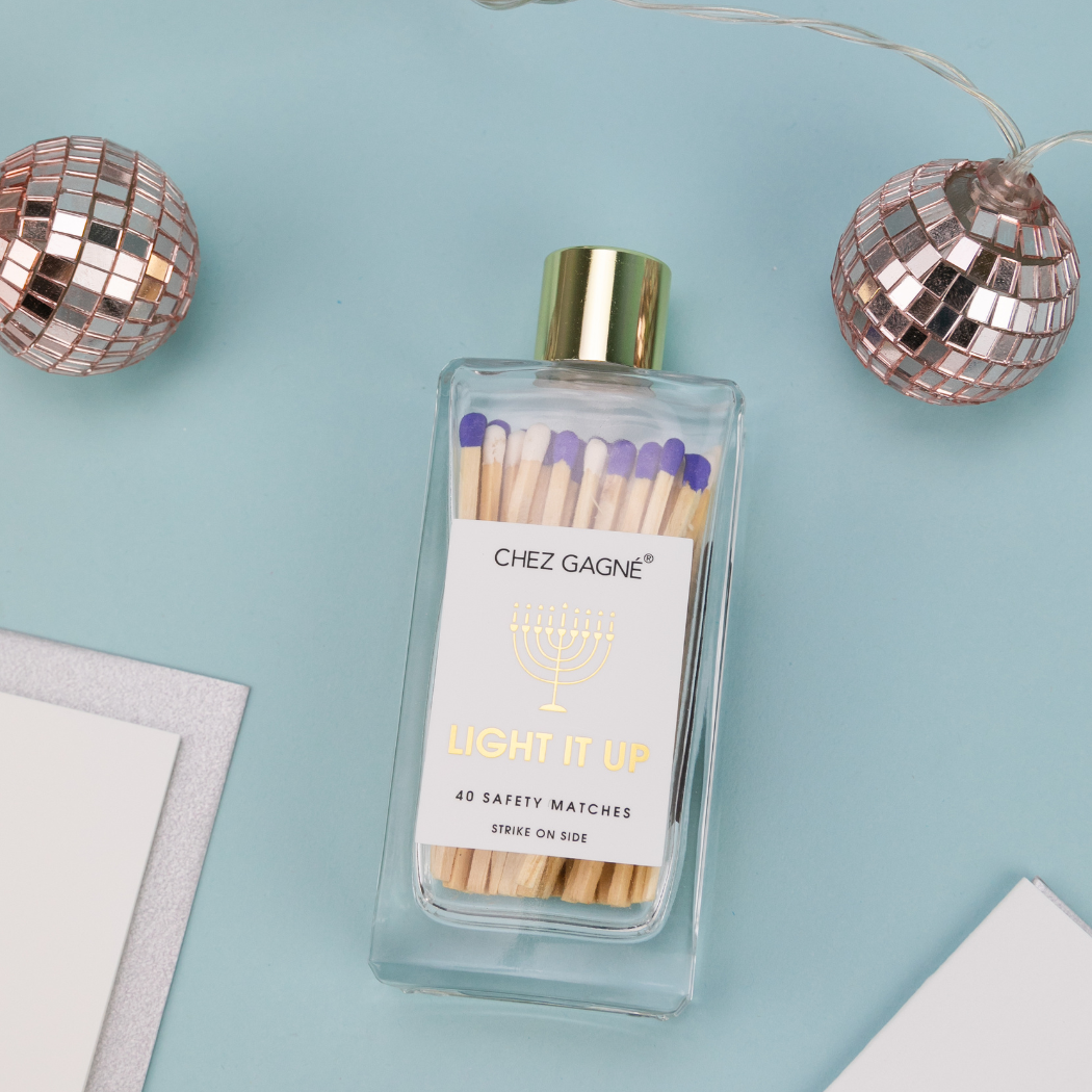 Light It Up - Hanukkah - Glass Bottle Safety Matches