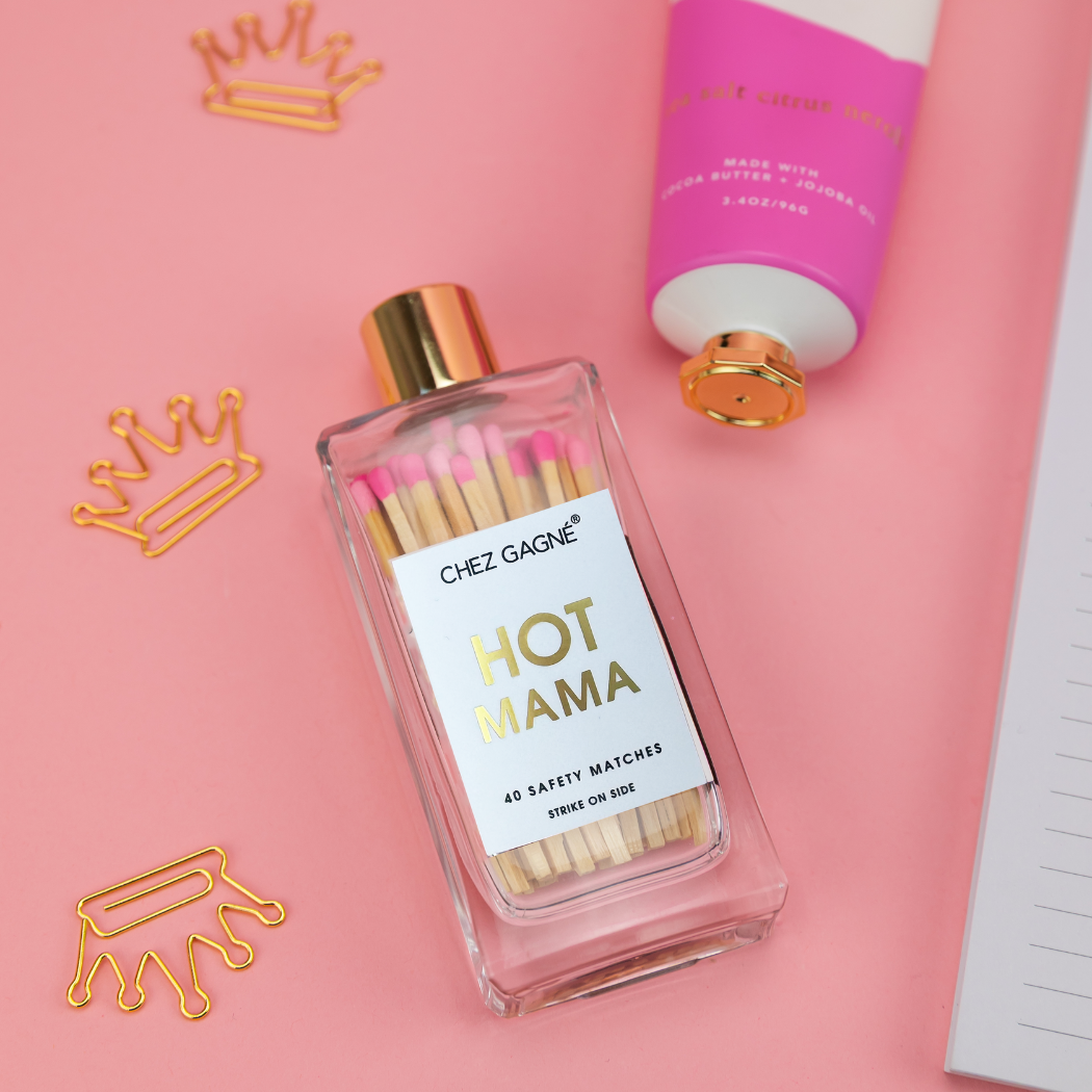 Hot Mama - Glass Bottle Matches - Pink Multi - Mother's Day Gift