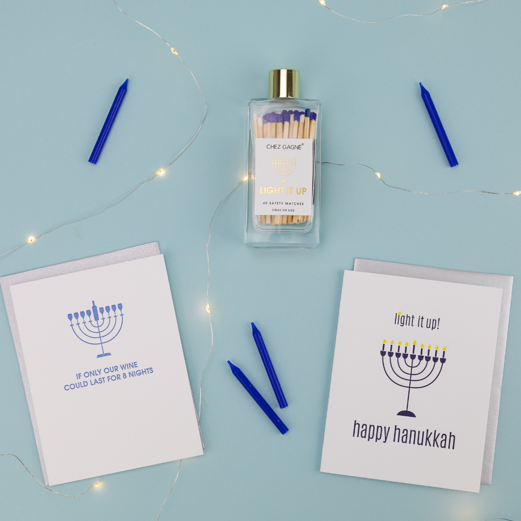 Light It Up - Hanukkah - Glass Bottle Safety Matches