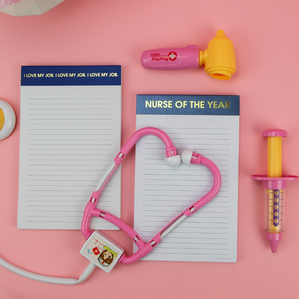 Nurse of the Year - Lined Notepad - Shimmer Navy