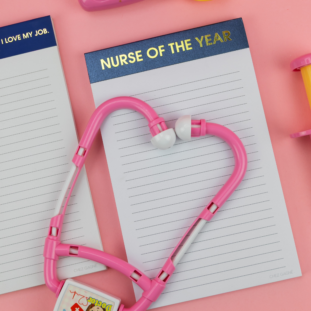 Nurse of the Year - Lined Notepad - Shimmer Navy