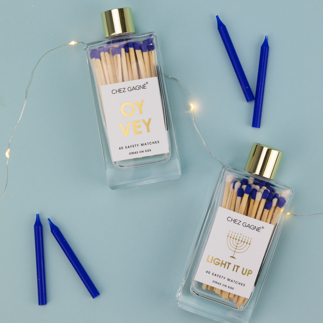 Light It Up - Hanukkah - Glass Bottle Safety Matches