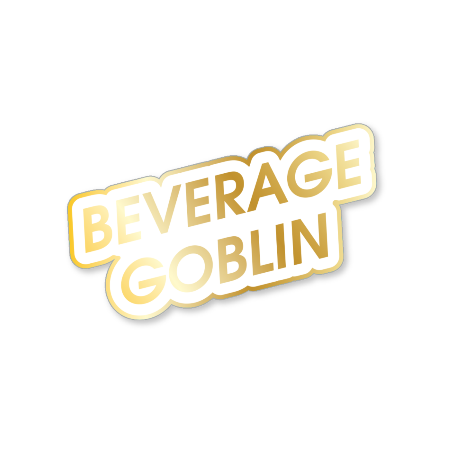 Beverage Goblin - Gold - Vinyl Sticker