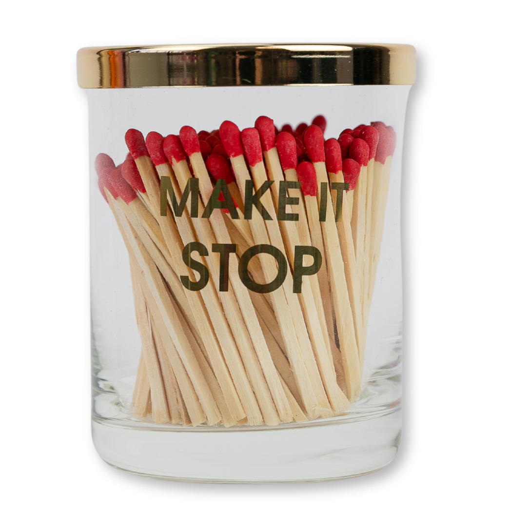 Match + Rocks Glass Duo - Make It Stop + Red Matches