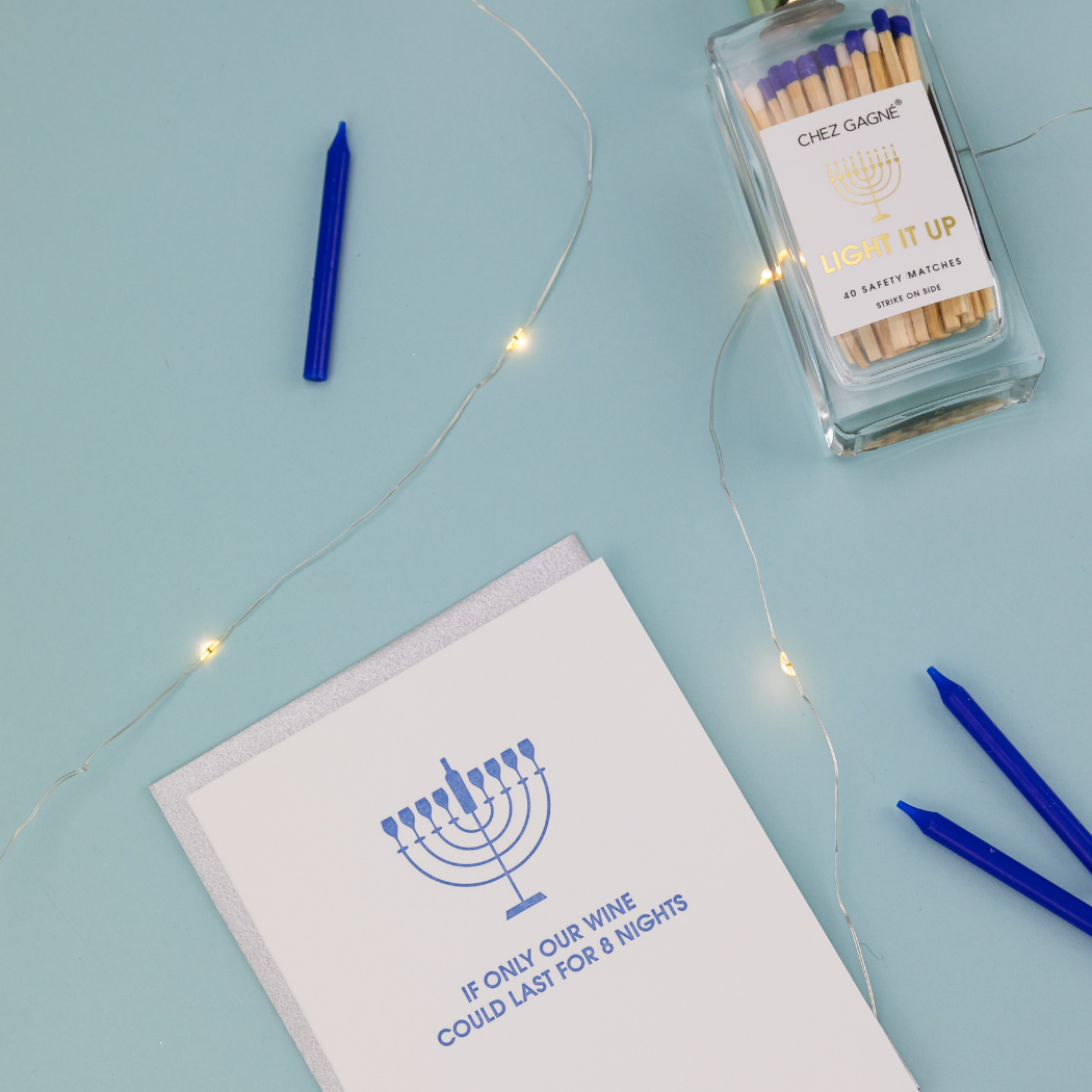 Light It Up - Hanukkah - Glass Bottle Safety Matches