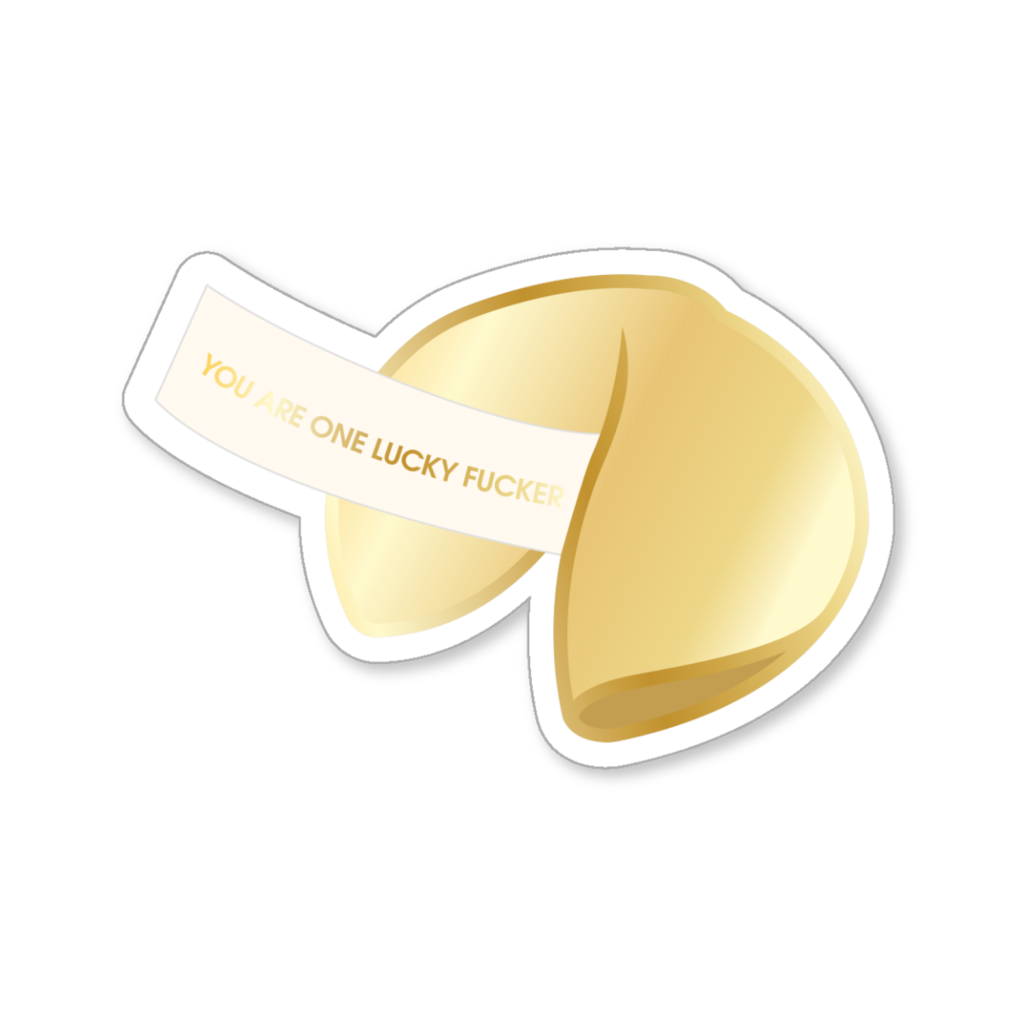 Lucky Fucker - Fortune Cookie - Vinyl Sticker