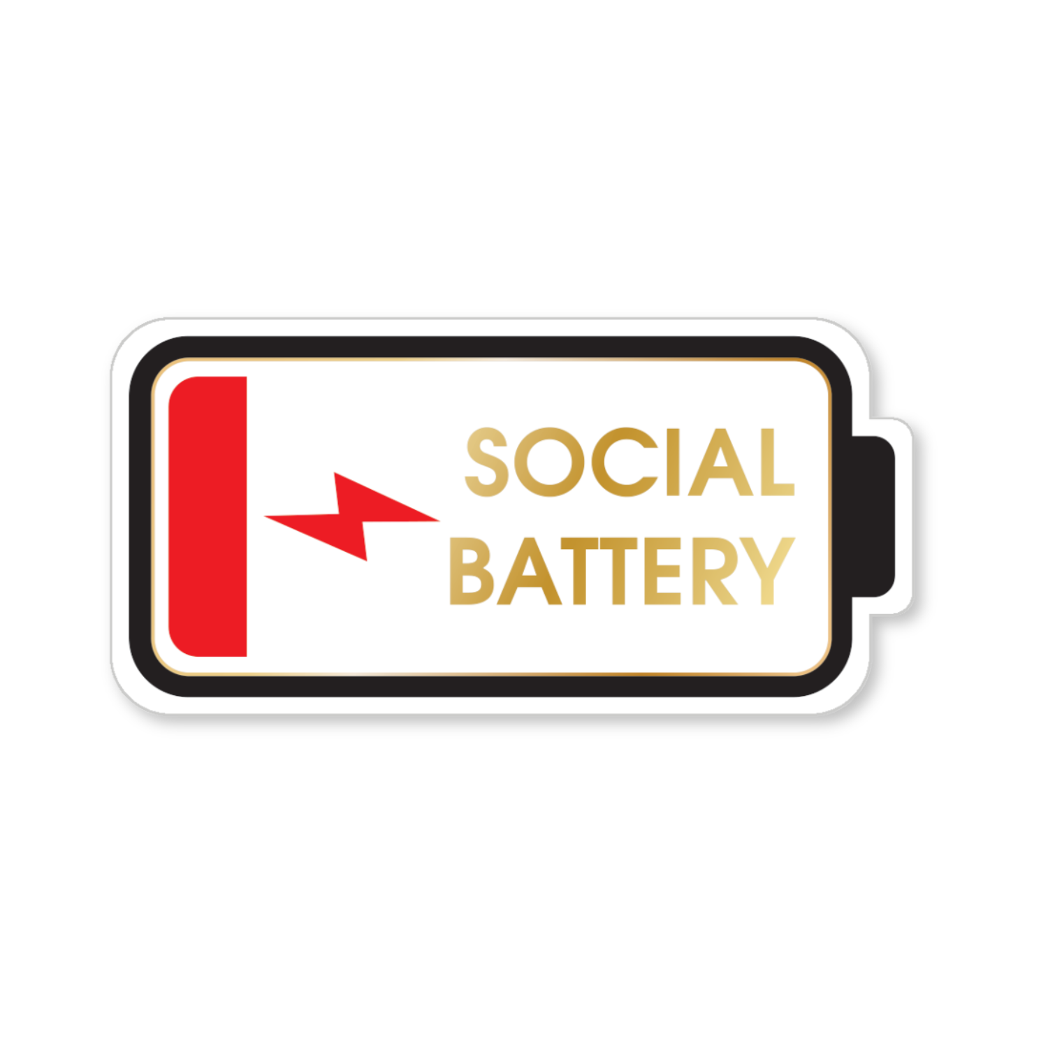 Social Battery - Vinyl Sticker