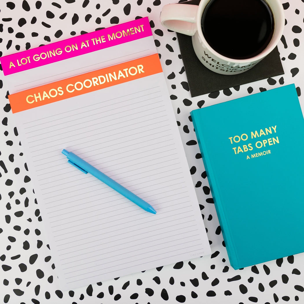 Too Many Tabs Open (a memoir) - Bright Teal Hardcover Journal