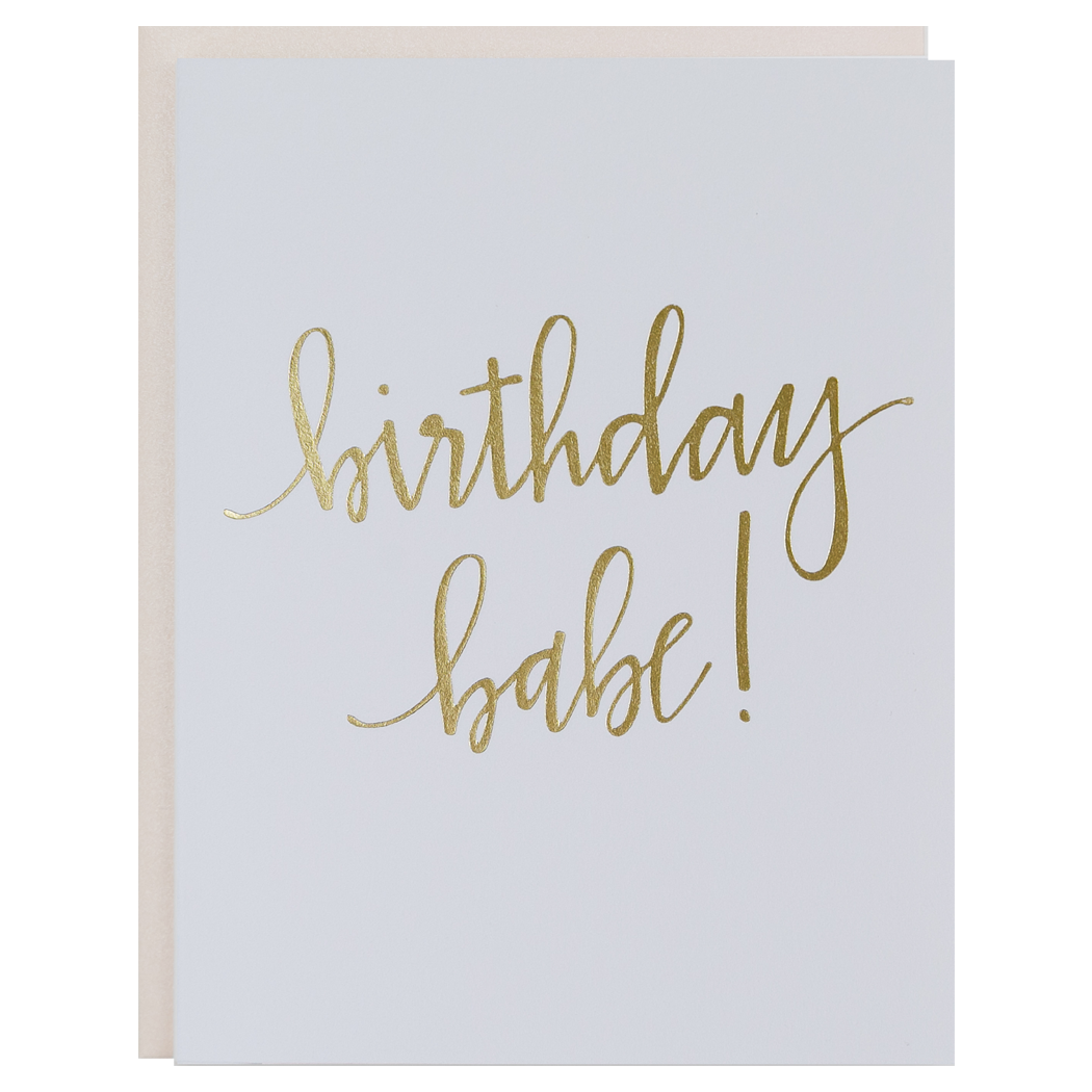 Birthday Babe - Letterpress Card