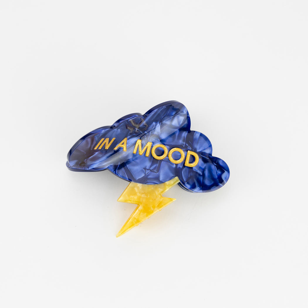 In A Mood - Lightning Cloud - Cellulose Acetate Hair Claw Clip