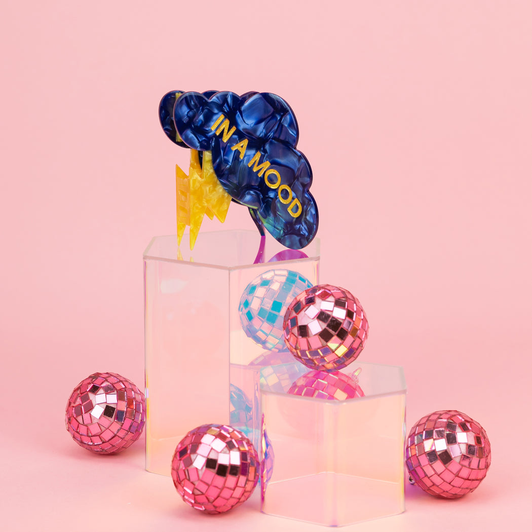 In A Mood - Lightning Cloud - Cellulose Acetate Hair Claw Clip