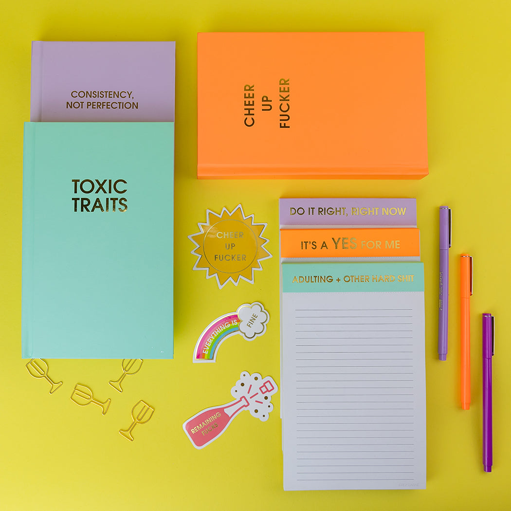 Toxic Traits - Sea Foam Green Hardcover Journal