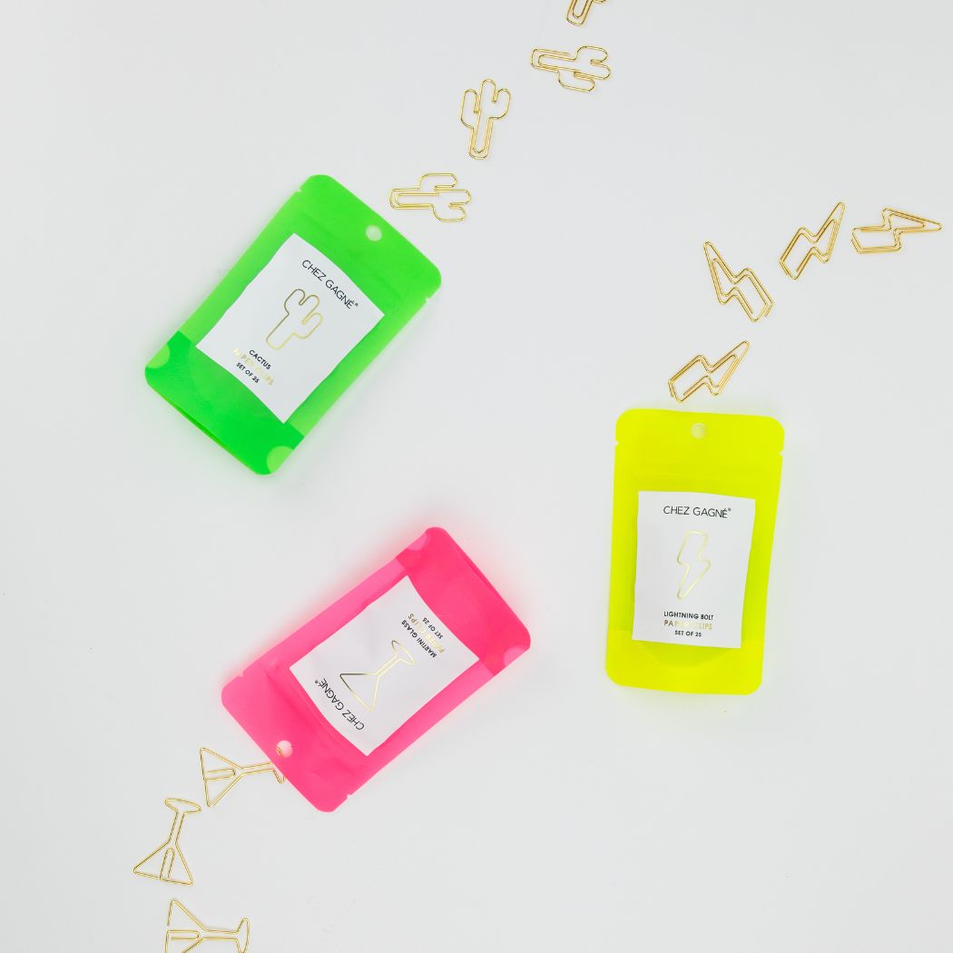 Paper Clip Pack - Martini Glass Pack of 25