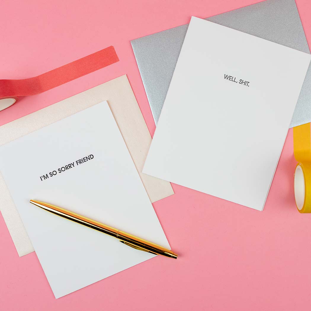 Well Shit - Letterpress Card