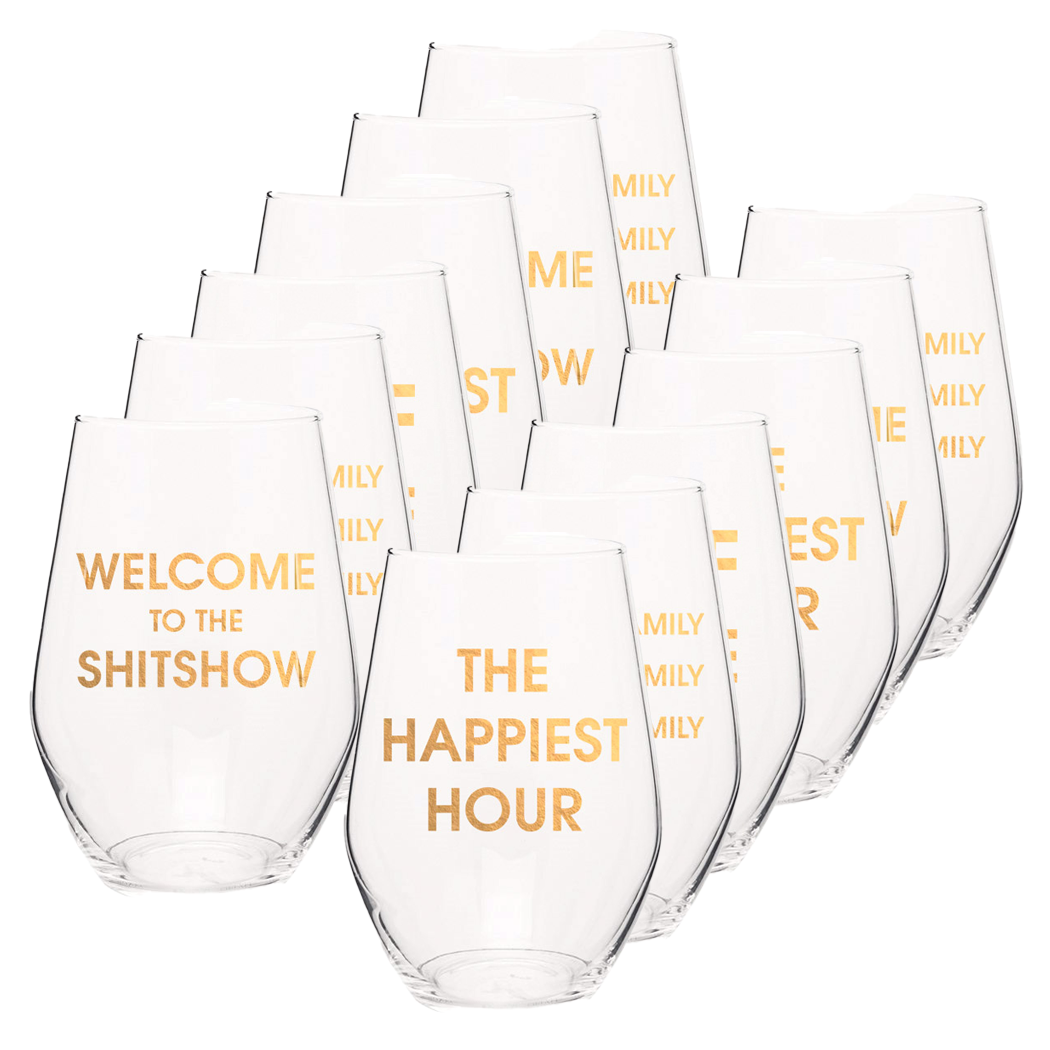 Chez Gagné Build your own Wine Glass Case Pack Customize your 12 pack