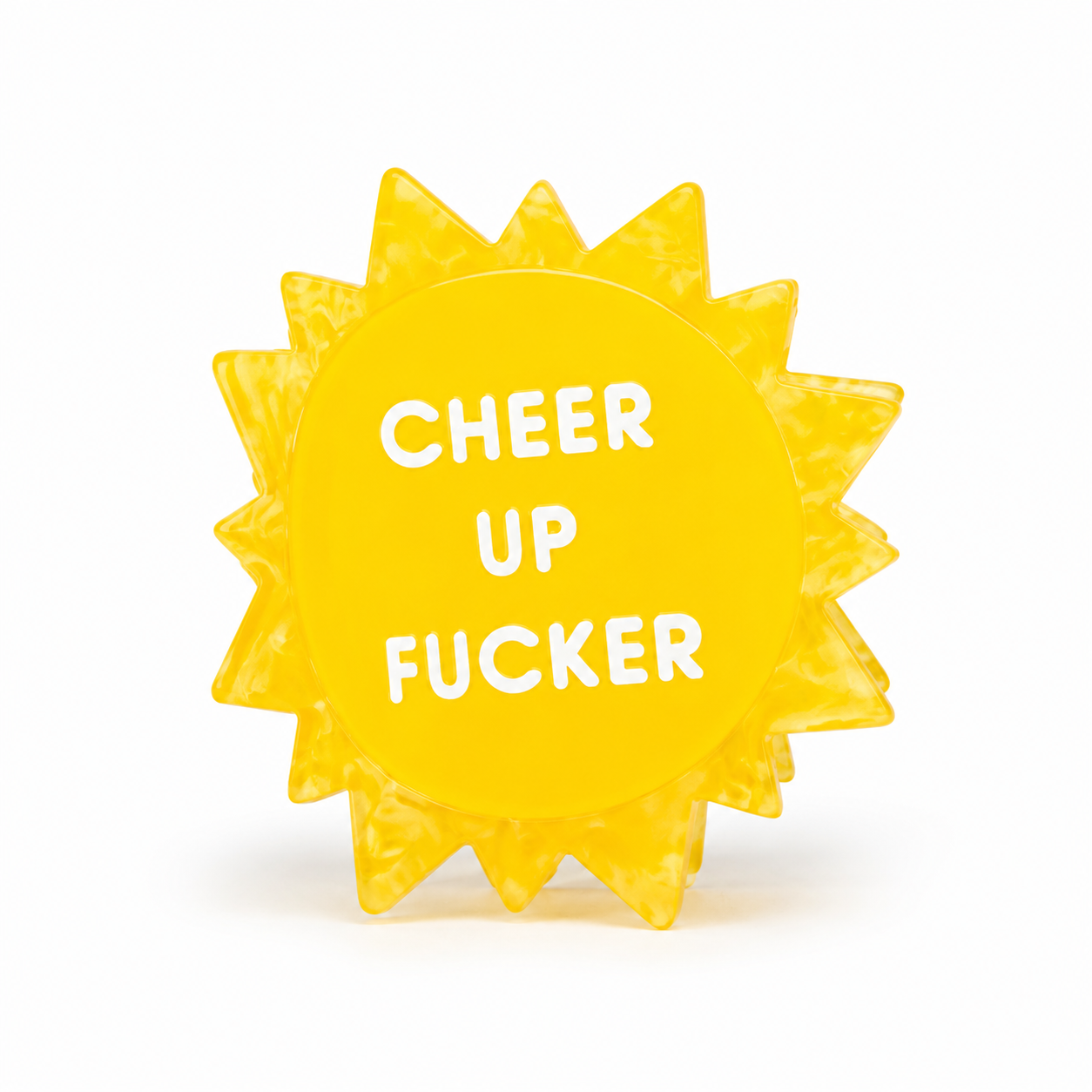 Cheer Up Fucker - Sun - Cellulose Acetate Hair Claw Clip