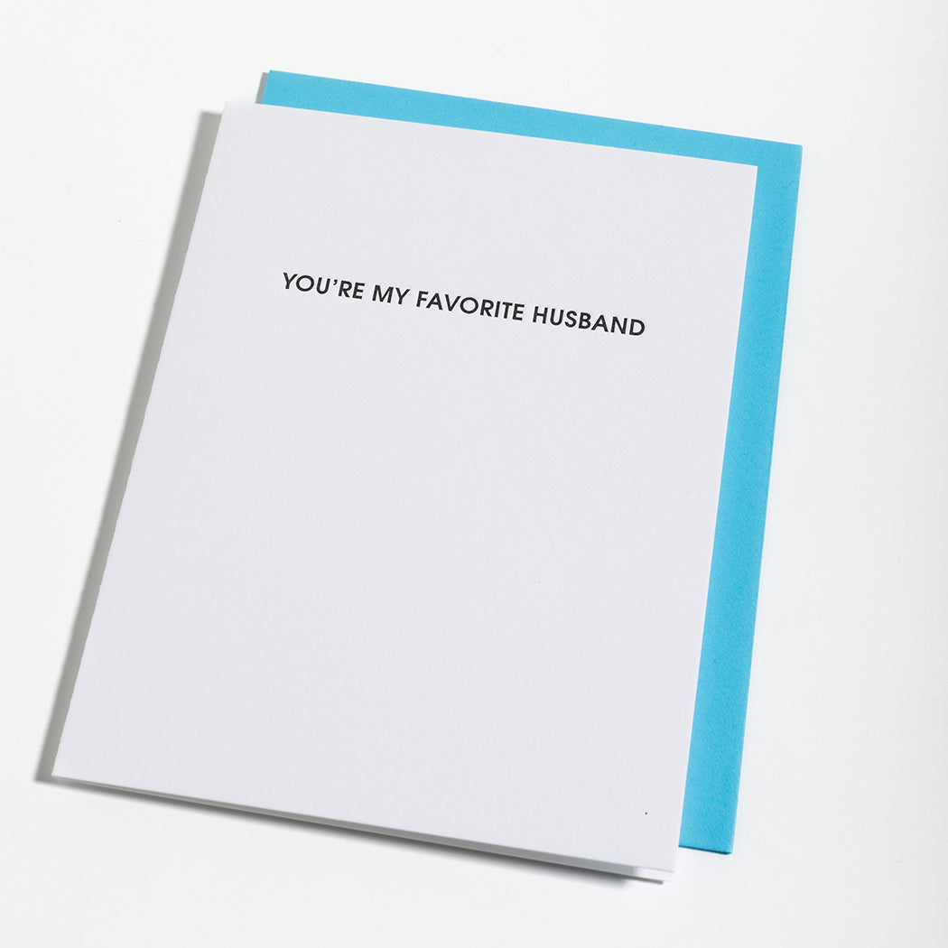 You're My Favorite Husband - Letterpress Card