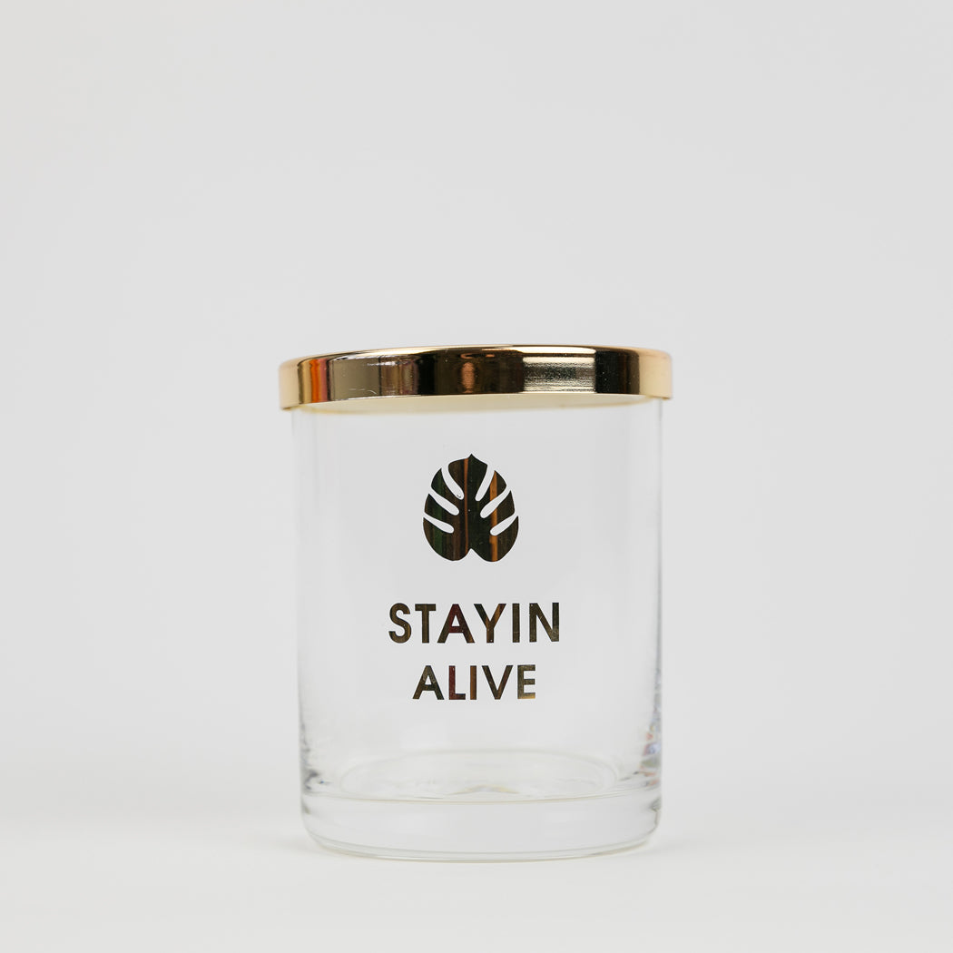 Match + Rocks Glass Duo - Stayin' Alive + Bright Blue Matches