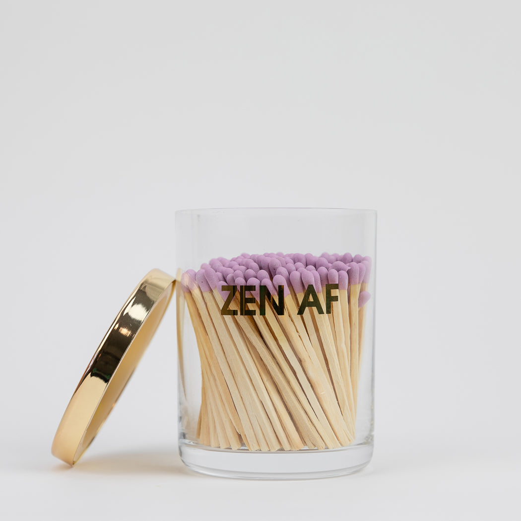 Match + Rocks Glass Duo - Zen AF + Lavender Matches