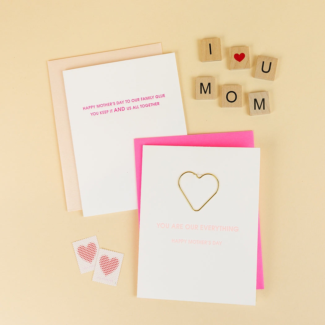 You Are Our Everything - Happy Mother's Day - Paper Clip Letterpress Card