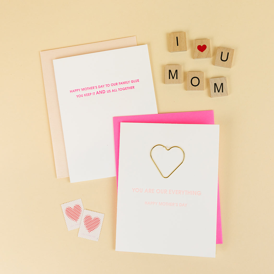 Happy Mother's Day To Our Family Glue -  Letterpress Card