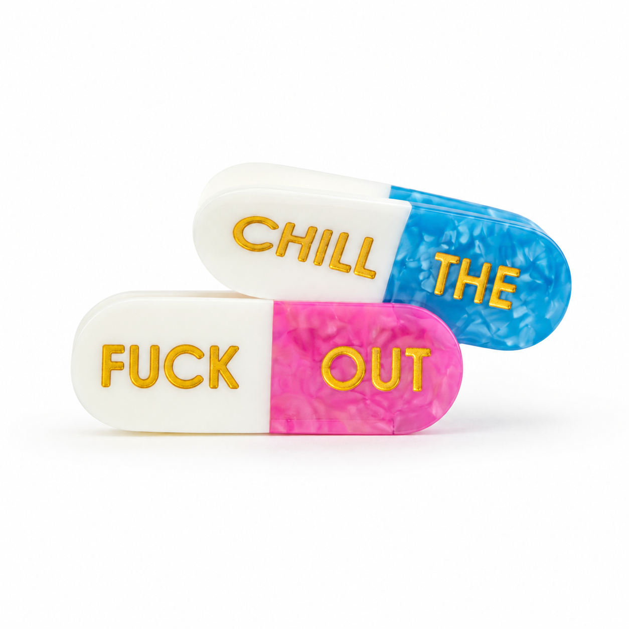 Chill The Fuck Out - Pills - Cellulose Acetate Hair Claw Clip
