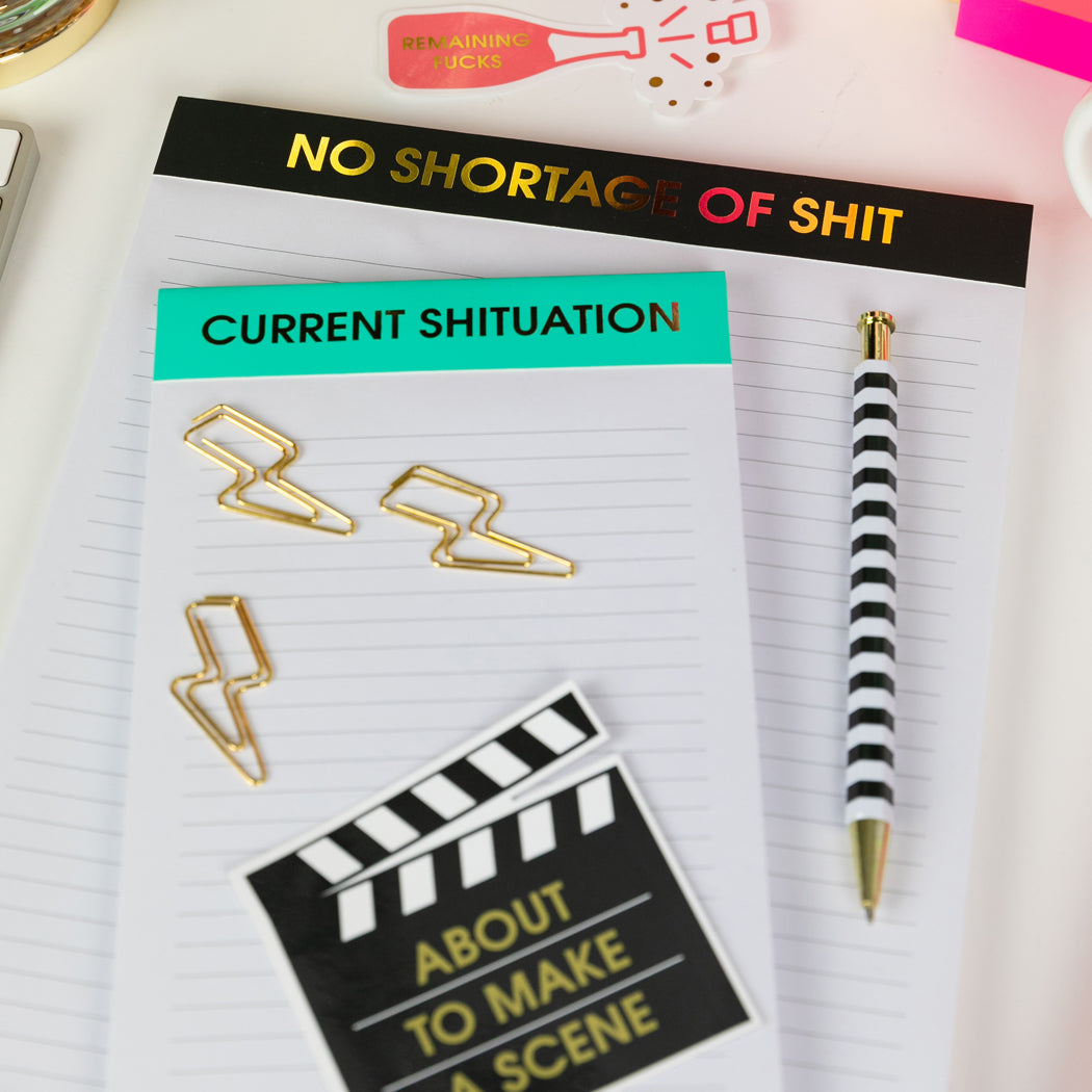 No Shortage of Shit - Large Memo Lined Notepad